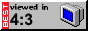 Geocity button saying 'Best Viewing In 4:3'